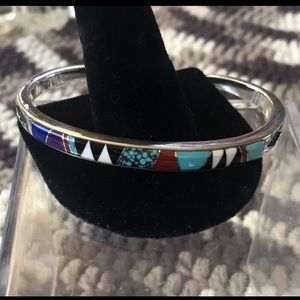 Inlaid Sterling Bracelet.